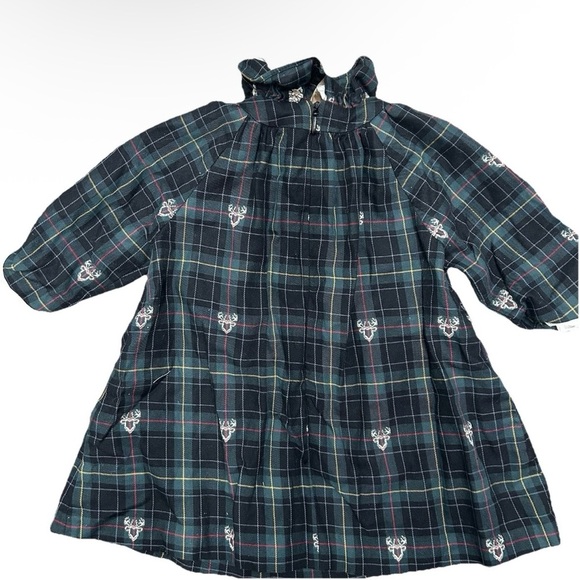 Baby Girl Tartine Et Chocolat Plaid Christmas Holiday Dress Size 3-6 Months - Picture 4 of 4